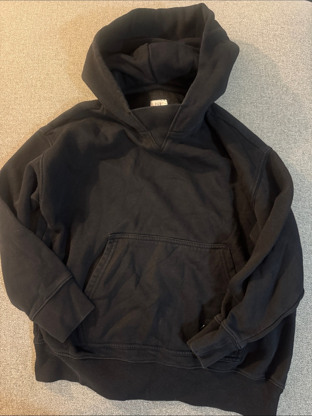 5/$15- Kids Black Hoodie Sweatshirt - Classic Pullover